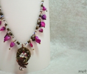 fuchsia finery statement necklace