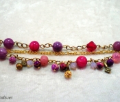 pink & purple chain bracelet (1)