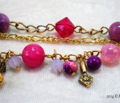 pink & purple chain bracelet (2)