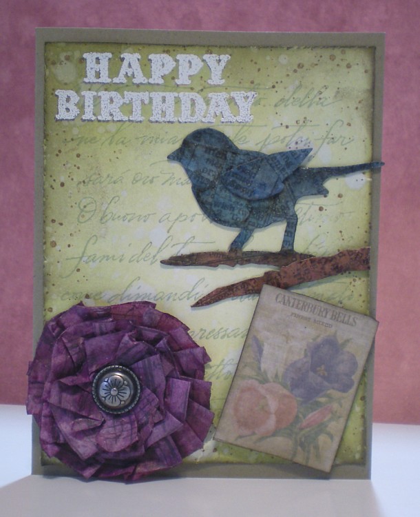 Birthday Cards Making. irthday-card-with-bird-and-