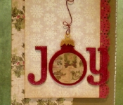 christmas card joy ornament