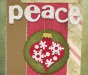 christmas card peace snowflakes ornament