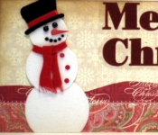 christmas card snowman merry christmas
