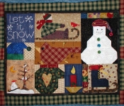 let it snow quilted wallhanging