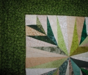palm branch quilt close up