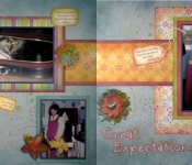 great-expectations two page scrapbook layout