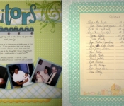 visitors two page scrapbook layout