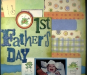 first-fathers-day scrapbook page left