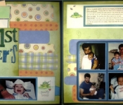 first-fathers-day two page scrapbook layout