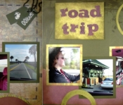 parris island road trip scrapbook two page layout