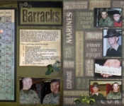 marine corps boot camp barracks two page scrapbook layout