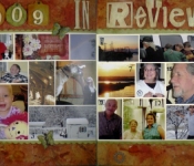 2009-year-in-review two page scrapbook layout