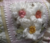 silk-ribbon-pillow-31-ruched-flowers-close-up