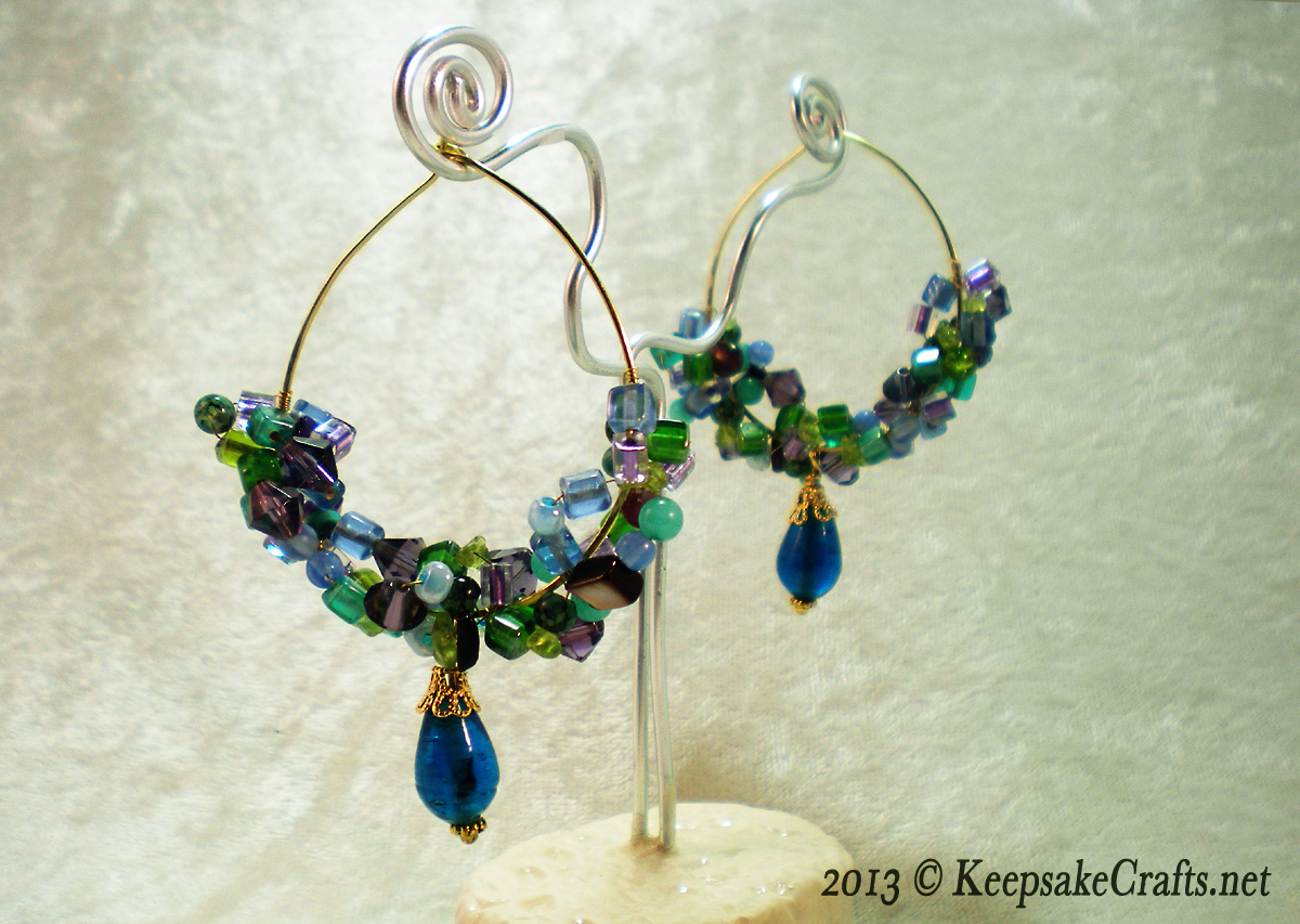 bead cluster earrings