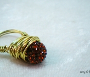 Pave Sparkles Wire Wrapped Ring