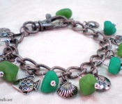 Sea Glass Charm Bracelet 2