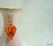 Sparkling Hearts Messy Wrapped Earrings