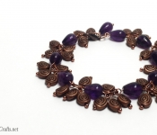 amethyst copper bracelet