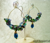bead cluster earrings