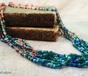 blended colors  bead necklace