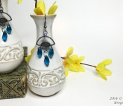 blue geisha earrings