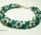 blue & white kumihimo bracelet