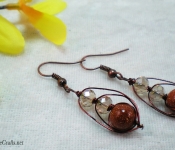 criss cross wire earrings