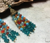 crystal tassel earrings