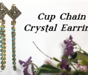 cup chain crystal earrings cover