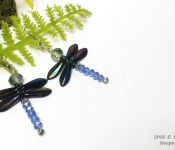 dragonfly blue earrings