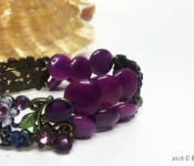 fuchsia florals bracelet