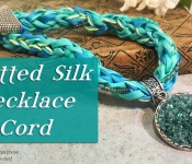 knitted silk necklace cord cover