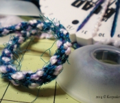 kumihimo braiding close up