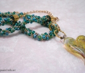 kumihimo with beads and glass lamprwork heart (1)