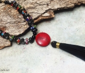 leather tassel necklace