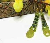 olive jade earrings