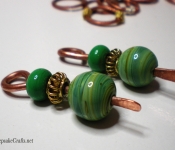 paddled copper headpin earrings