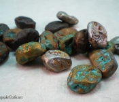 patined beads