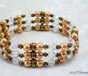 pearl & crystal stretch bracelet still