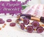 pink & purple posy bracelet cover