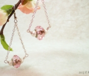 pink sparkles earrings