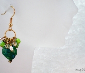 spring green dangle earrings still 1