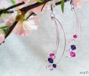swoosh dangle earrings