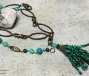 turquoise tassel necklace