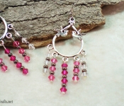 tweet pink earrings