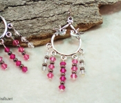 tweet pink earrings