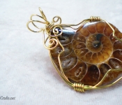 wire wrapped ammonite