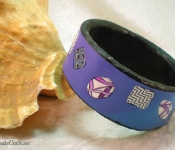 zentangle polymer clay bracelet