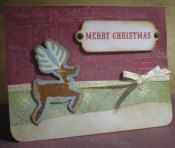 merry christmas card reindeer