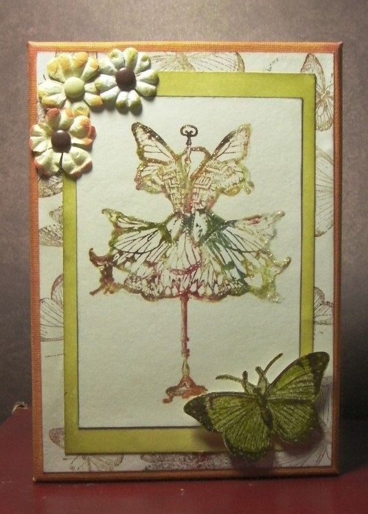 fairy dress canvas butterflymade by Sam at http://hettiecraftcz.blogspot.com